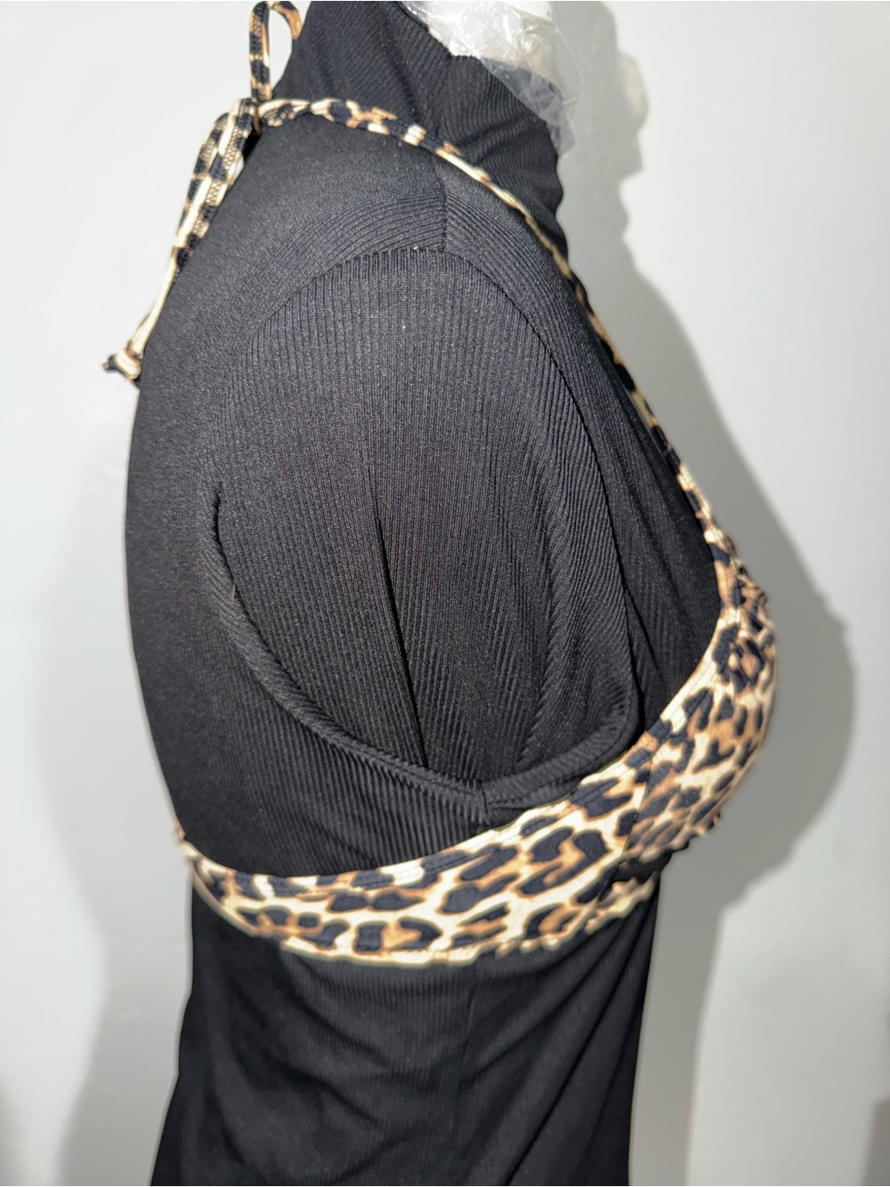 Victoria's Secret PINK Leopard Print Bikini Top - Black & Brown - Picture 2 of 4